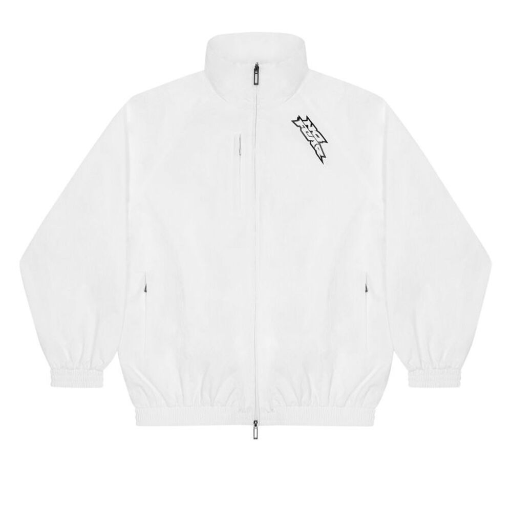 No Fear Mens Funnel Neck  Long-Sleeved Track Top / White